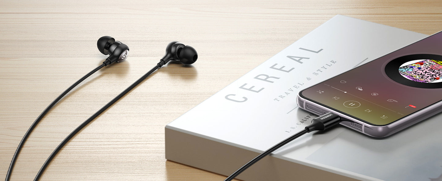 UGREEN HiTune Earphones, In-Ear Wired Headphone with Stereo Audio Microphone / 30638