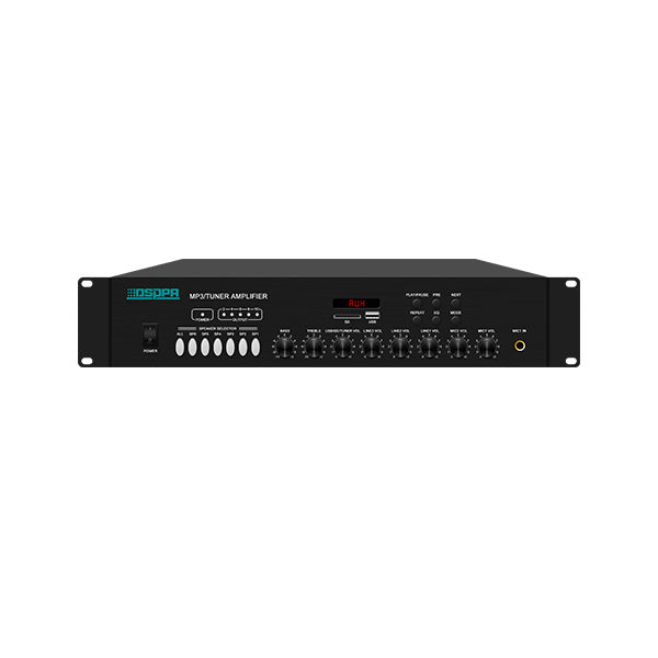 DSPPA 250W 6 zones Mixer amplifier with MP3/FM/USB/SD /MP225U