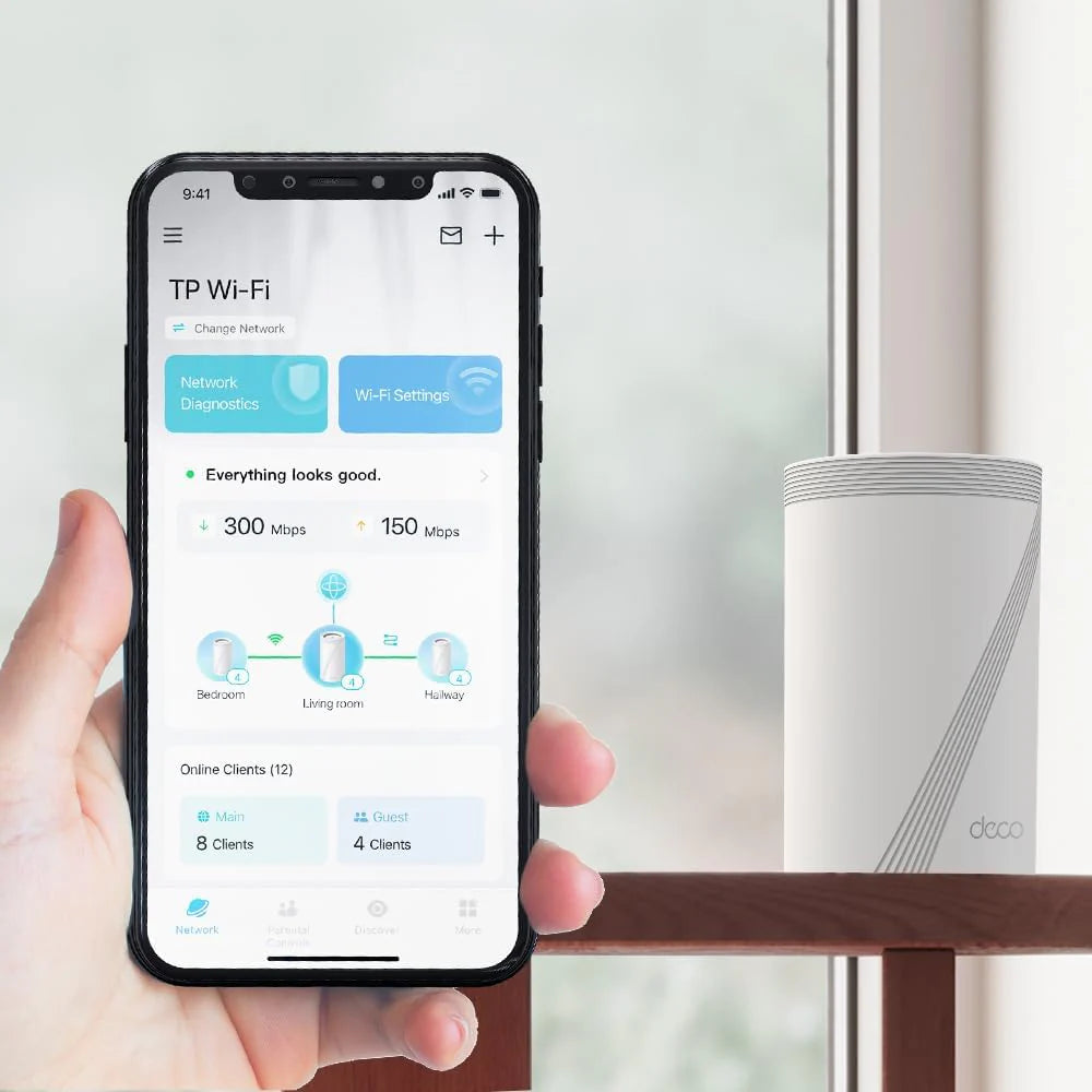 نظام BE93000 ثلاثي النطاق لشبكة WiFi المنزلية بالكامل /BE65 (عبوة واحدة)