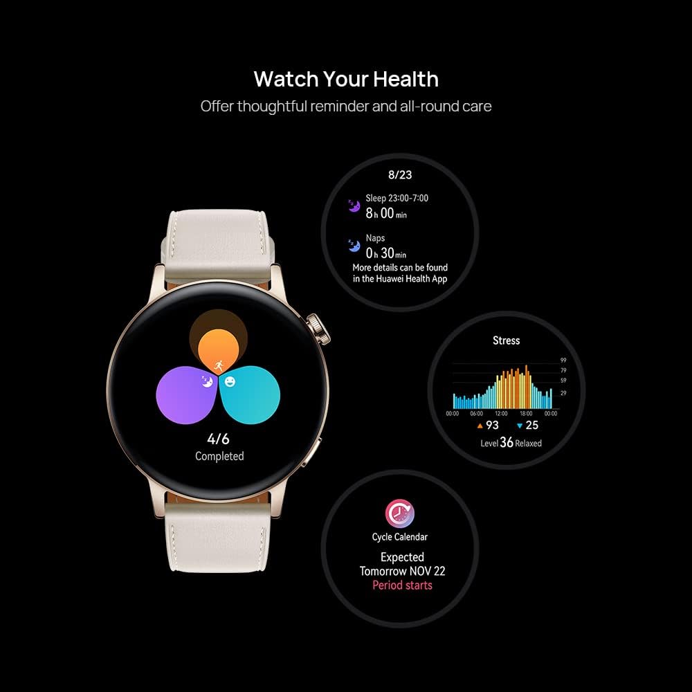 Huawei GT3 Smart Watch (Silicon Strap ) With Gift Honor Choice Earbuds X5 -F