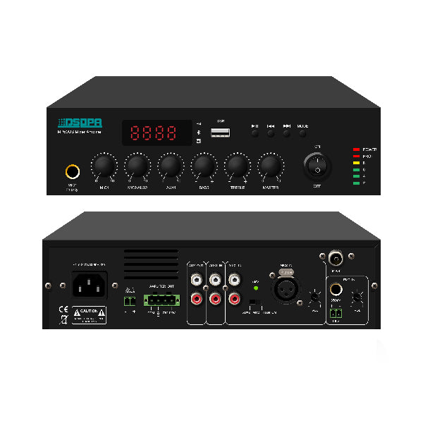 DSPPA 60W Mini Digital Mixer Amplifier with USB & Bluetooth -MP60UB