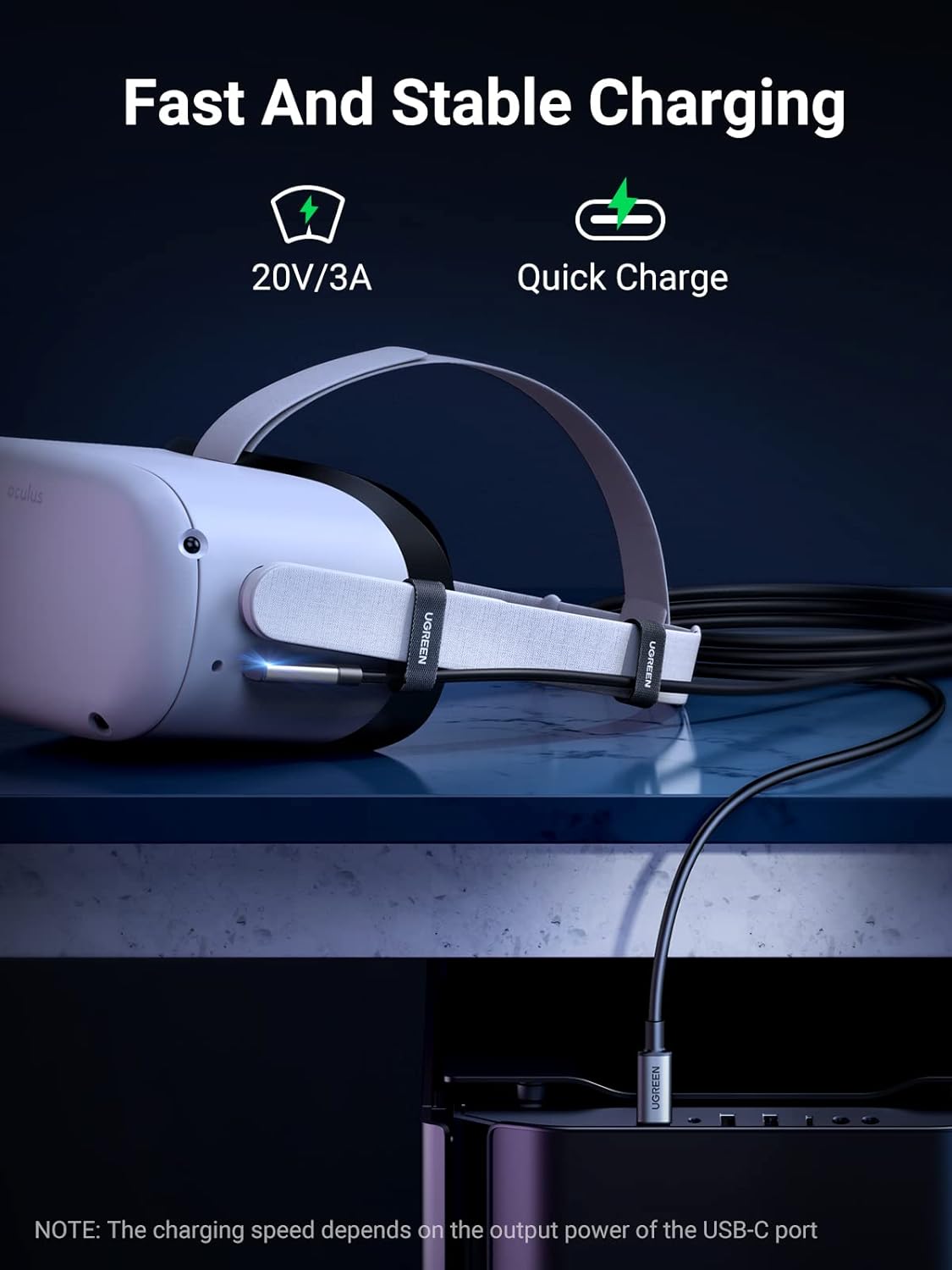 UGREEN Right Angle USB-C to USB-C VR Link Cable 5.00M / 90629