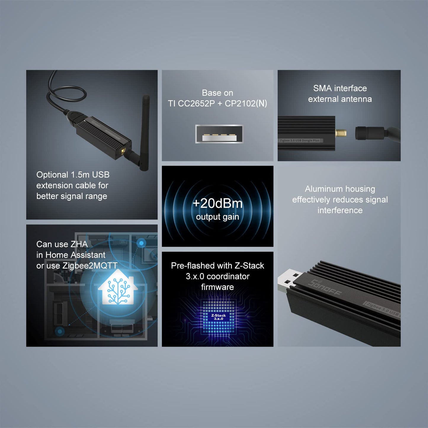 Sonoff Zigbee 3.0 USB Dongle Plus – Universal Zigbee Gateway for Home Automation