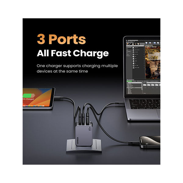 UGREEN USB-A+2*USB-C 65W GaN Tech Fast Charger / 25871