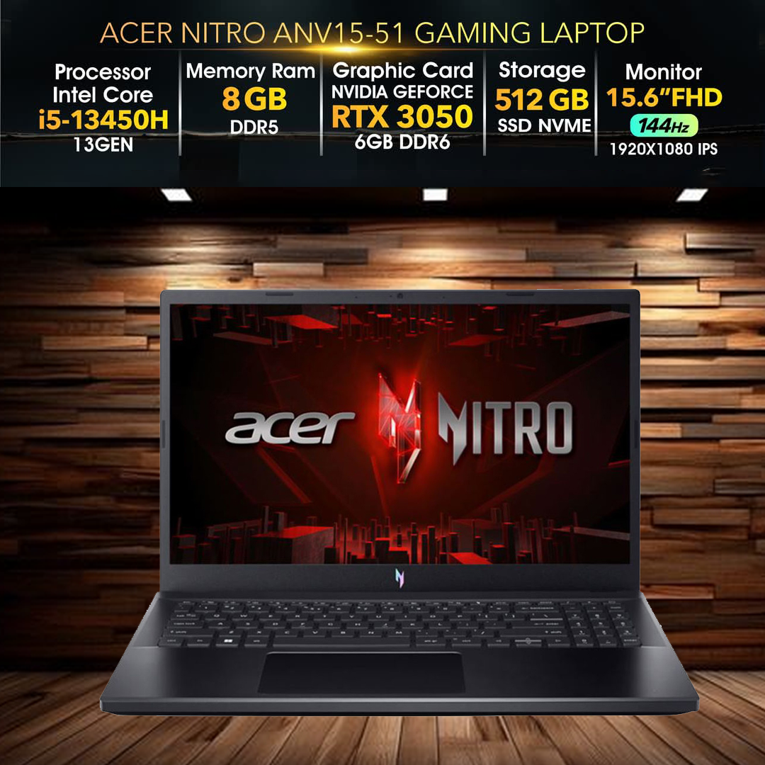 Acer Nitro ANV15 i5 13Gen /RTX 3050 8GB RAM