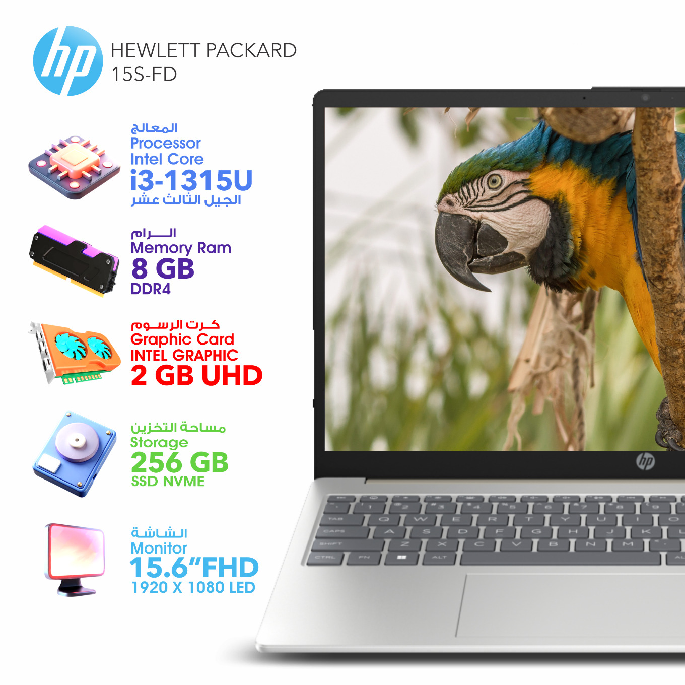 HP i3 13th Gen 8GB 256 SSD