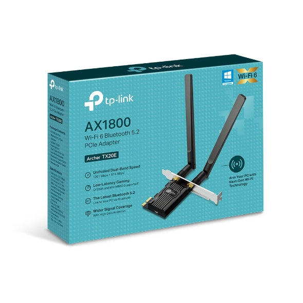 AX1800 Wi-Fi 6 Bluetooth 5.2 PCIe Adapter /Archer TX20E