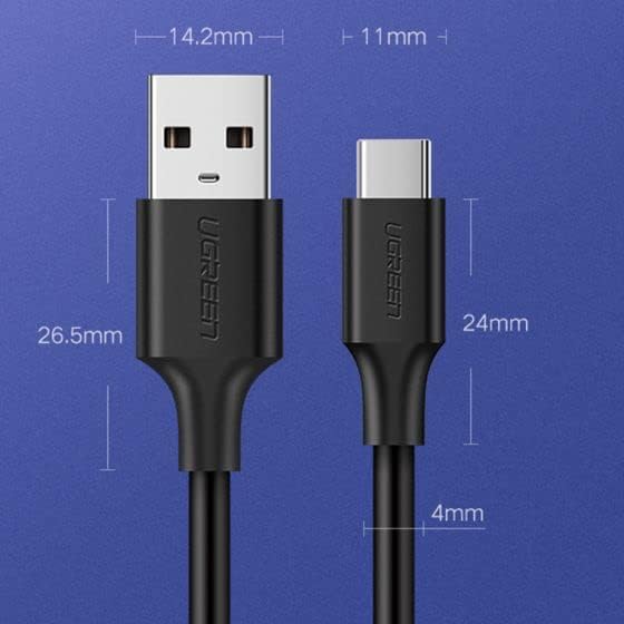 UGREEN USB-C Male To USB 2.0 A Male Cable (White) / 60121-60122-60123