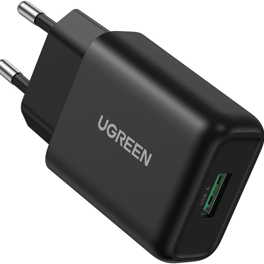 UGREEN USB 3A Fast Charger Power Supply with Quick Charge 3.0 Technology, Black / 70273 - 10133