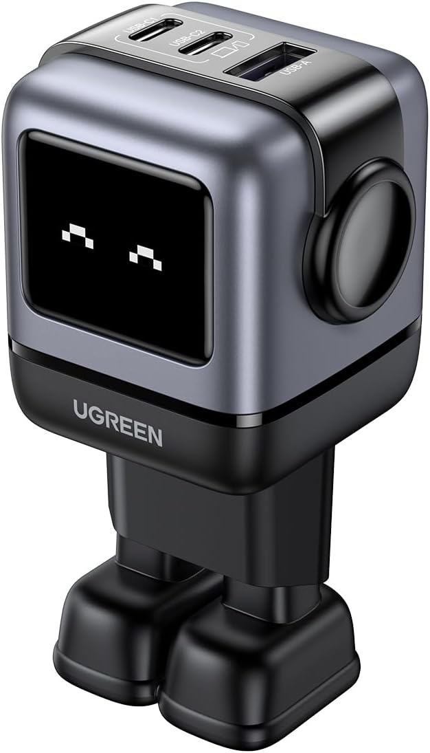 UGREEN Uno Charger 65W RobotGaN 3 Port Fast Charger Robot / 25685B