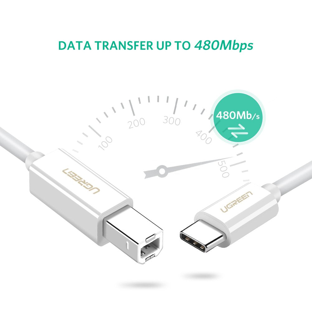 UGREEN USB-C to USB 2.0 Print Cable (1m, 2m)  / US241