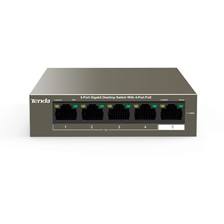 Tenda 5-Port Desktop Switch with 4-Port PoE / TEF1105P-4-63W