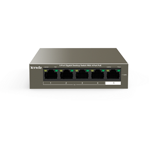 Tenda 5-Port Gigabit Desktop Switch with 4-Port PoE / TEG1105P-4-63W