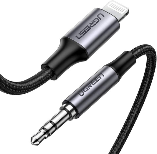 Ugreen Lightning to 3.5mm Male Aux Cable 1m Grey / 70509