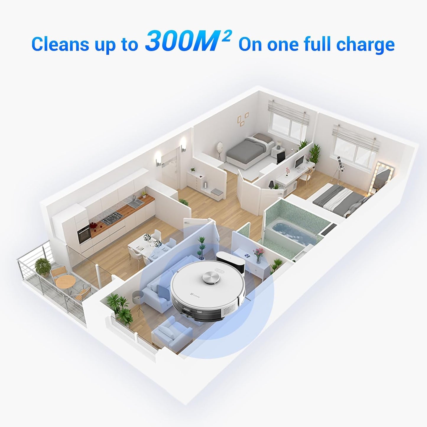 EZVIZ RE5 Plus Robot Vacuum & Mop with 4L Self Emptying Station