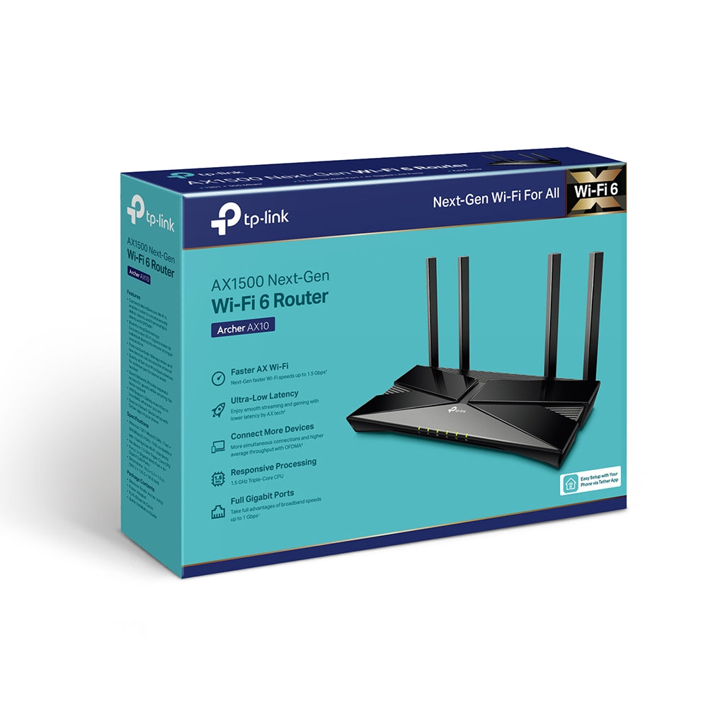 Archer AX1500 Dual-Band Gigabit Wi-Fi 6 Router / Archer AX10