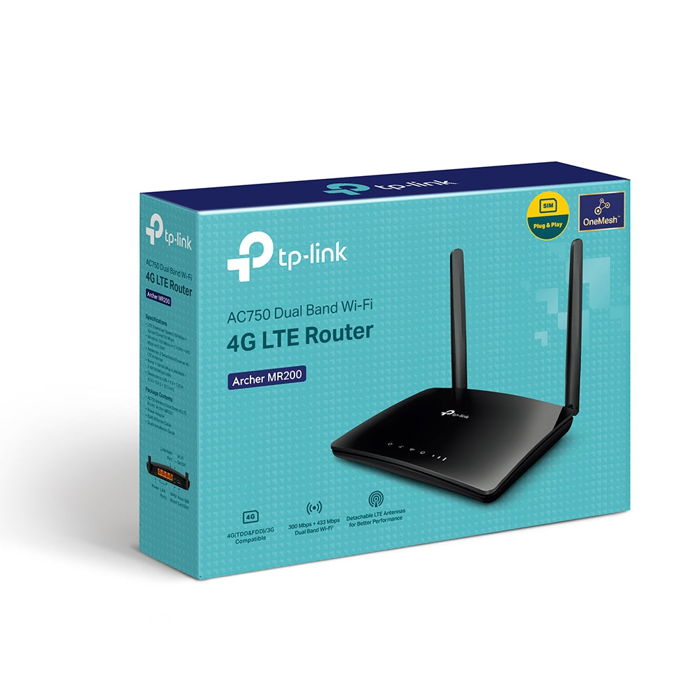 Archer AC750 Wireless Dual Band 4G LTE Router / Archer MR200