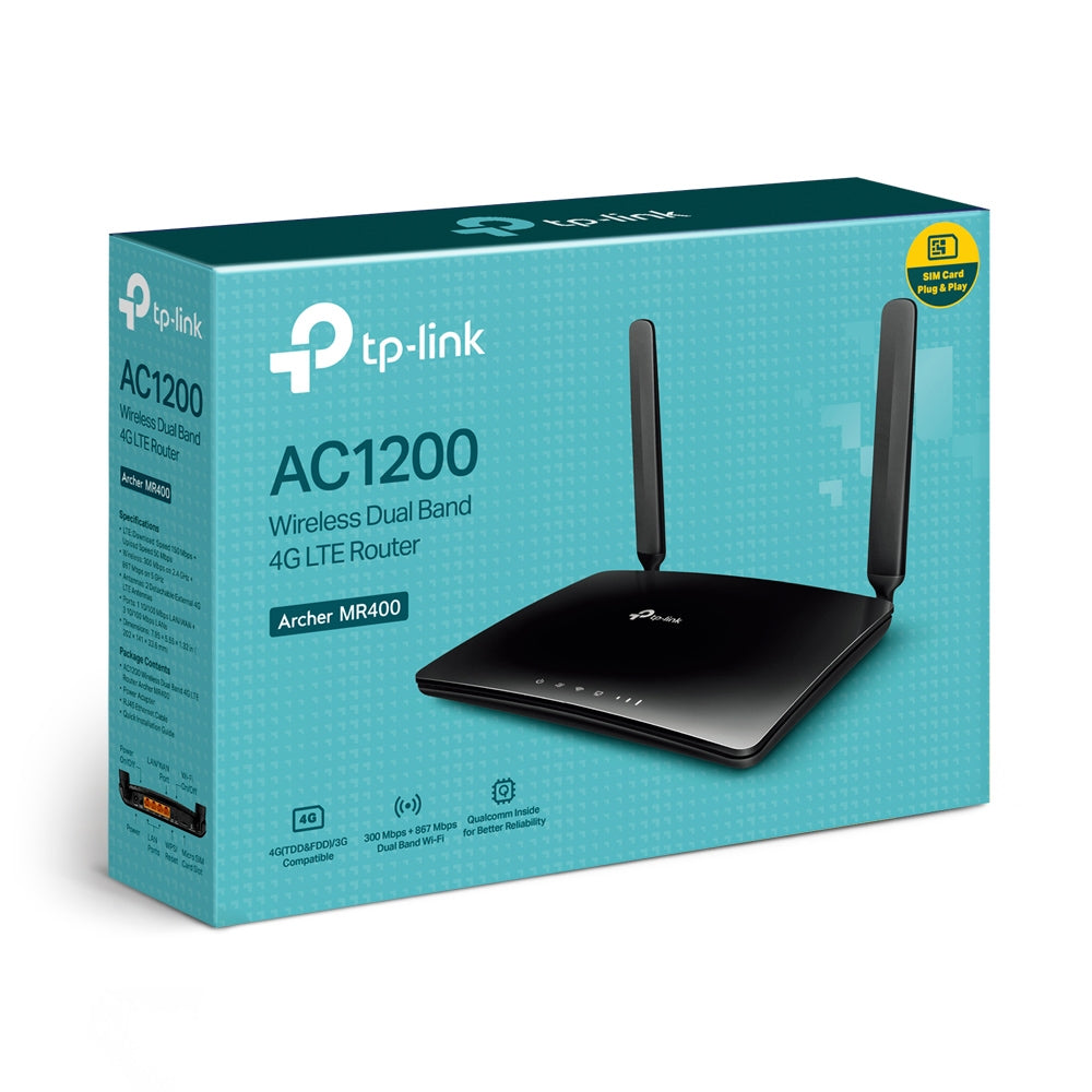 Archer AC1200 Wireless Dual Band 4G LTE Router / Archer MR400