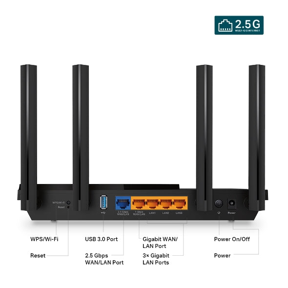 Archer AX55 Pro / AX3000 Multi-Gigabit Wi-Fi 6 Router with 2.5G Port