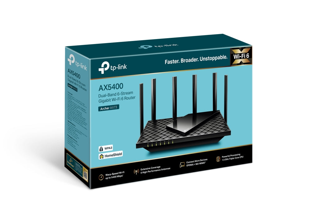 TP-Link AX5400 Dual-Band Gigabit Wi-Fi 6 Router / Archer AX73