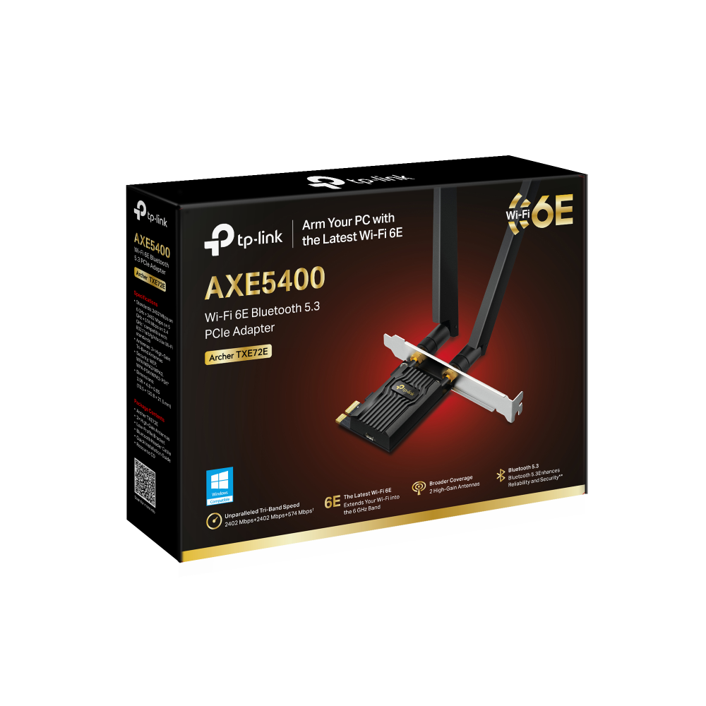 Archer TXE72E / AXE5400 Wi-Fi 6E Bluetooth PCIe Adapter / Archer TXE72E