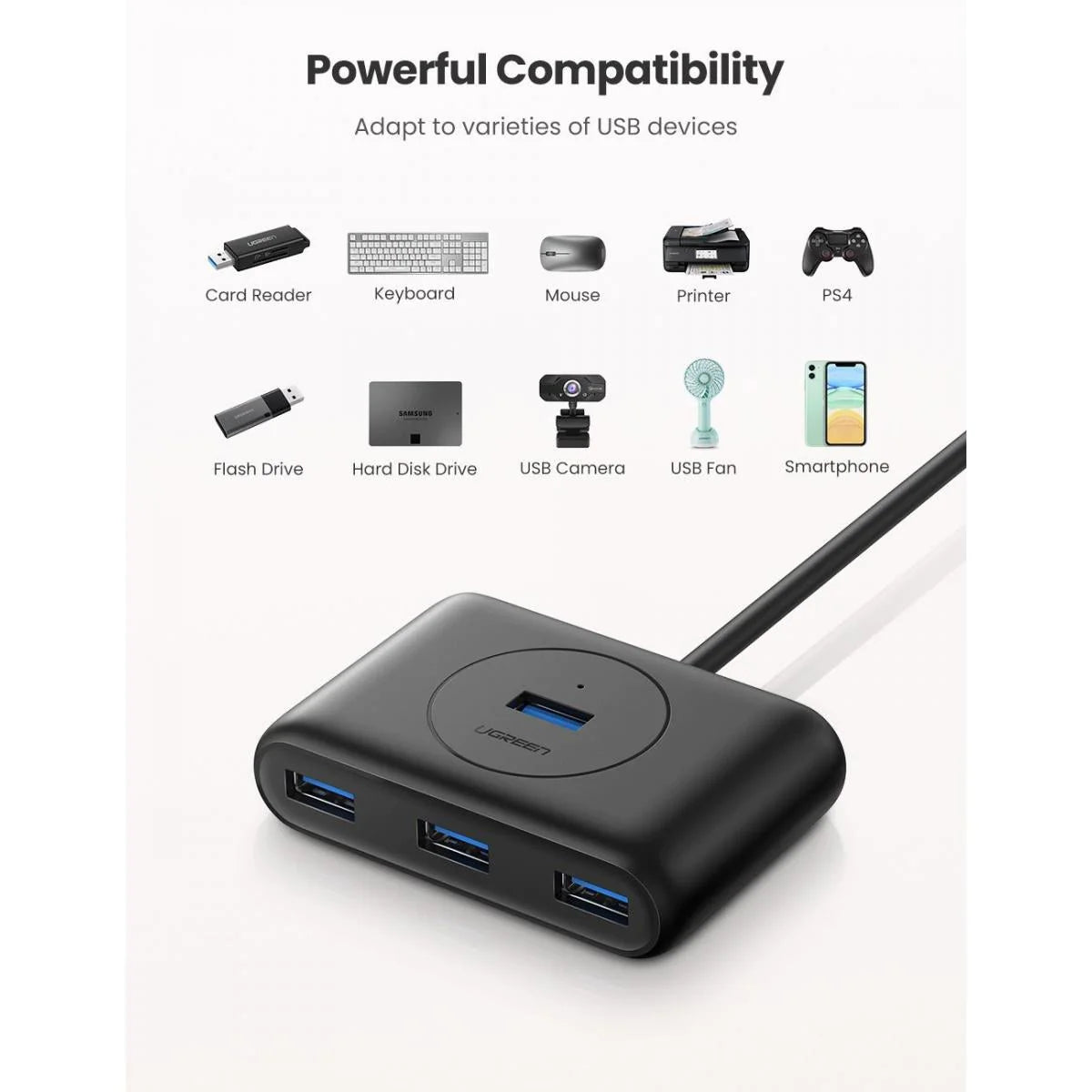 UGREEN USB 3.0 Hub with USB-C Port 1m / 40850