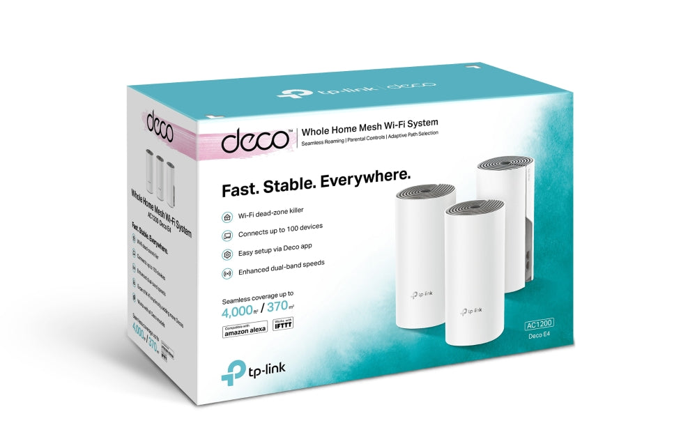 TP-Link AC1200 Whole Home Mesh Wi-Fi System / Deco E4(3-pack)