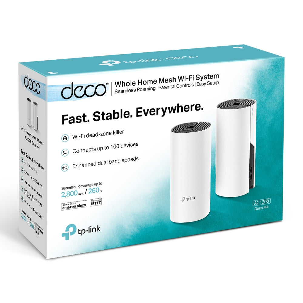 TP-Link AC1200 Whole-Home Mesh Wi-Fi Unit, (2-pack) / Deco M4(2-pack)