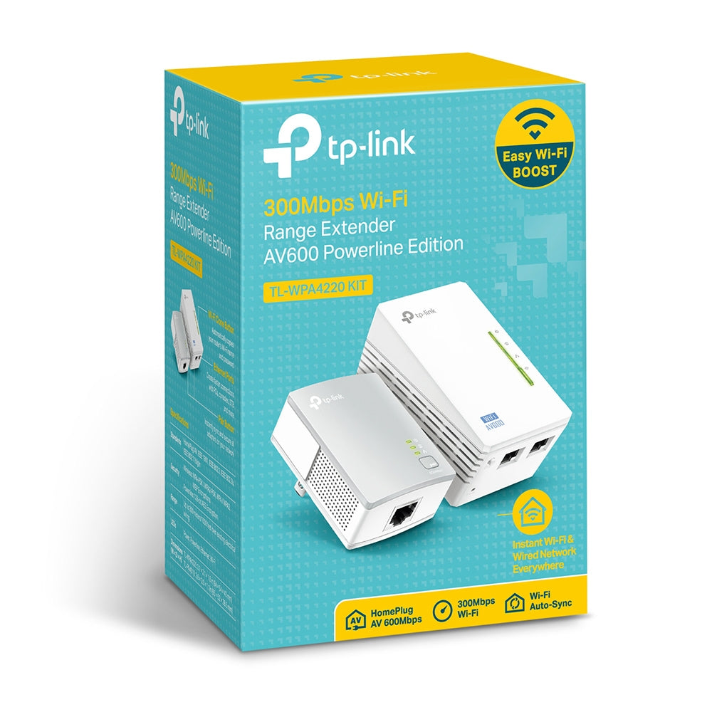 TP-Link 300Mbps Wireless AV600 Powerline Extender Starter Kit / TL-WPA4220 kit