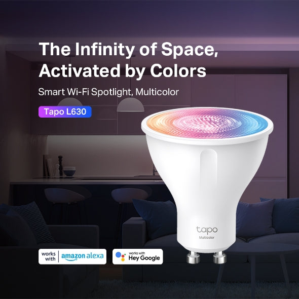 Tapo Smart Wi-Fi Spotlight, Dimmable, Color / Tapo L630