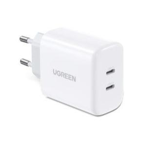 UGREEN 40W USB C Charger 2-Port USB-C Power Supply PD 3.0 Charger Double 20W Fast Charger (White) / 10343