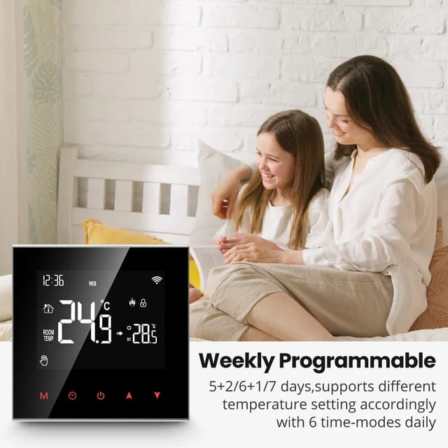 Smart Thermostat WiFi Smart Thermostat, Electric Heating Water Gas Boiler Temperature Controller Smart Programmable