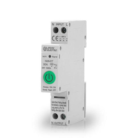 Smart Breaker 1 Pole (Energy Meter) (19mm / 50A) HAW-01T