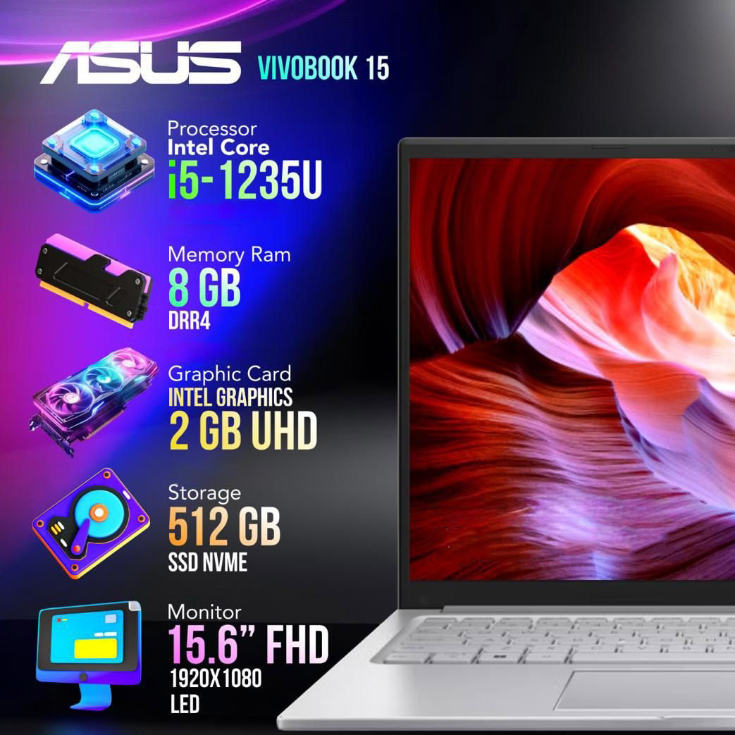 Asus VivoBook i5 512GB SSD 8GB