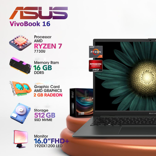 Asus VivoBook Ryzen 7 512GB SSD 16GB Ram