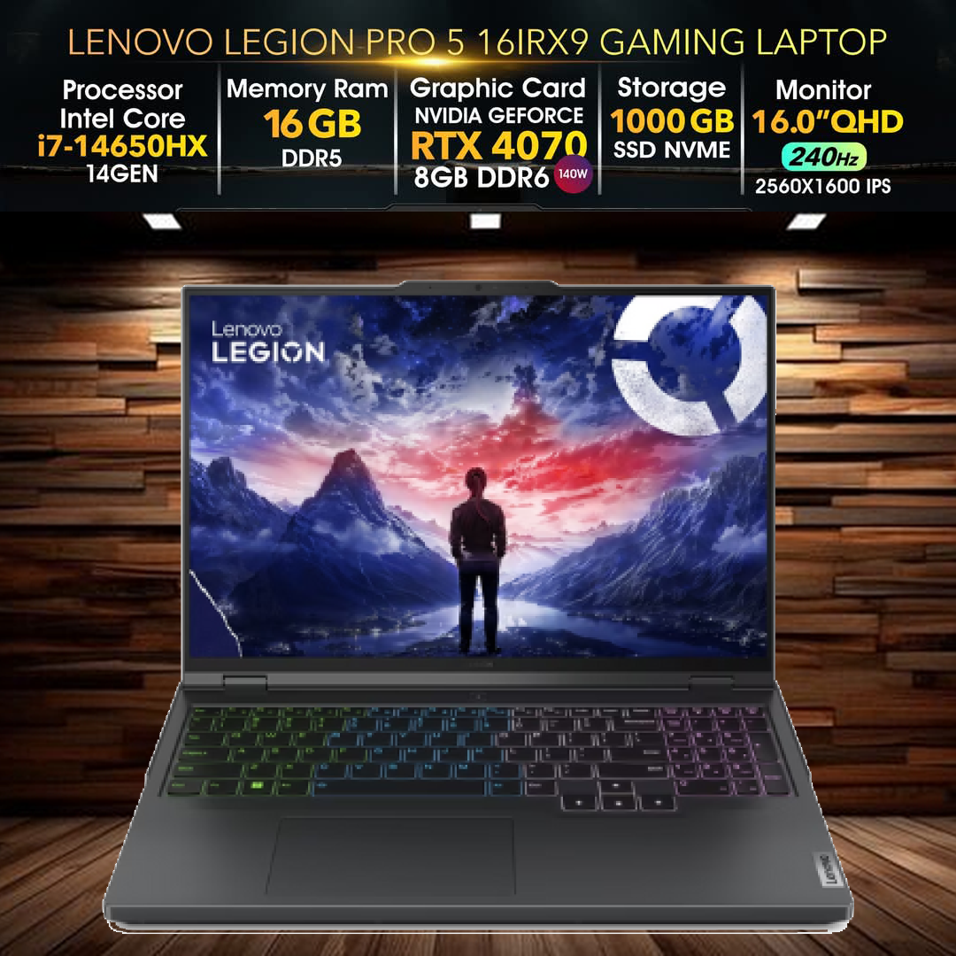 Lenovo Legion 5 i7-14650HX RTX4070 16GB RAM 1TB SSD