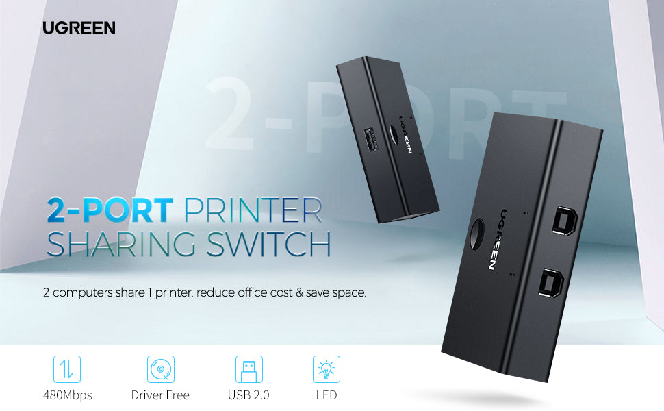UGREEN USB 2.0 Sharing Switch 2x1 / 30345