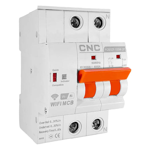 قاطع دائرة ذكي CNC 32A 32A 2 قطب/YCB9ZF-100W
