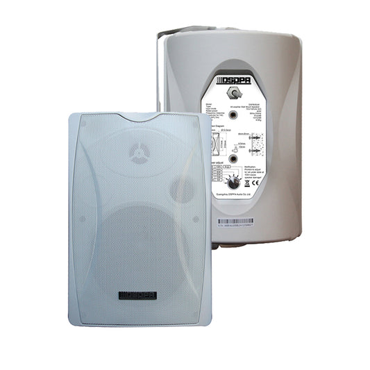 DSPPA 40W Wall Mount Speaker with Power Tap (White) (Ohm/Volt) -DSP8064W