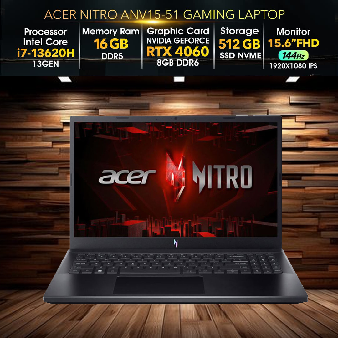 Acer Nitro ANV15-51 13Gen i7 RTX4060 16GB RAM